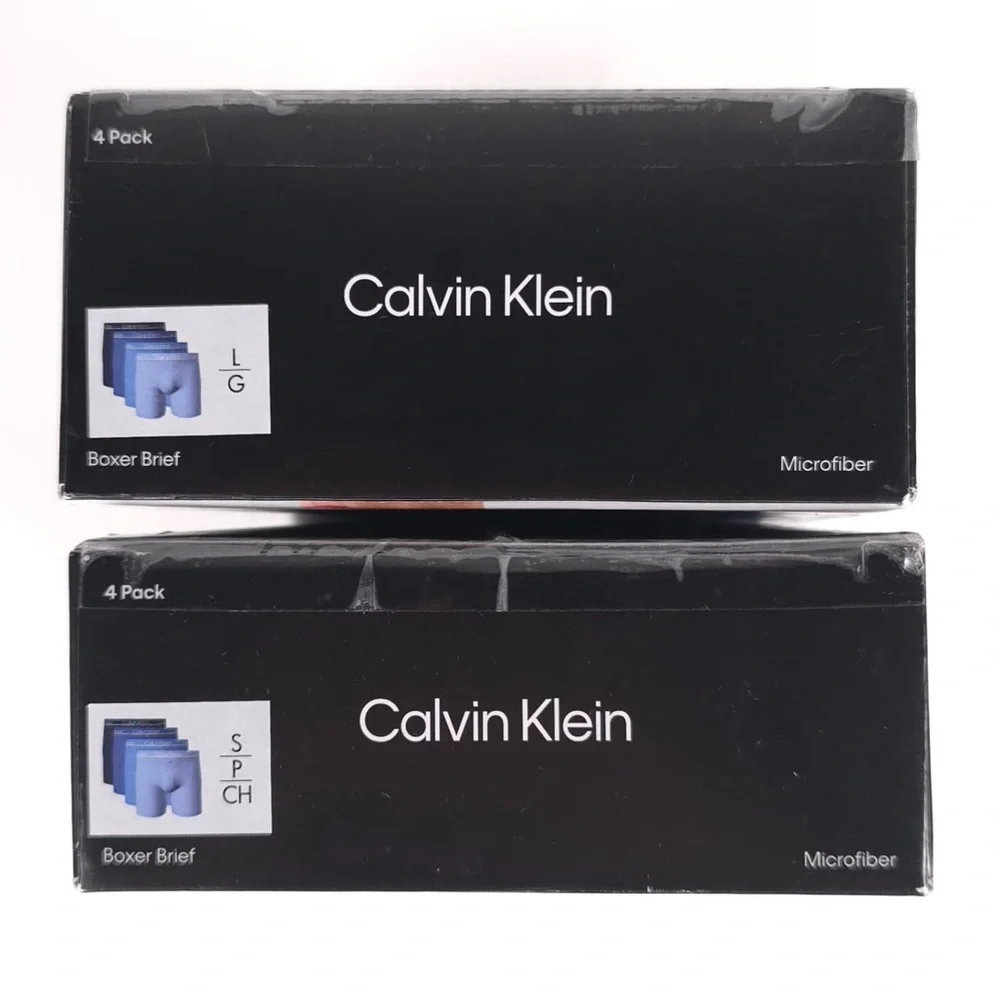 CALVIN KLEIN 4 Pack Boxer‎ Brief Microfiber Wicking NP2756R-460 LARGE